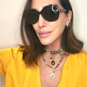 Iconic double wrap necklace with Tahitian pearls